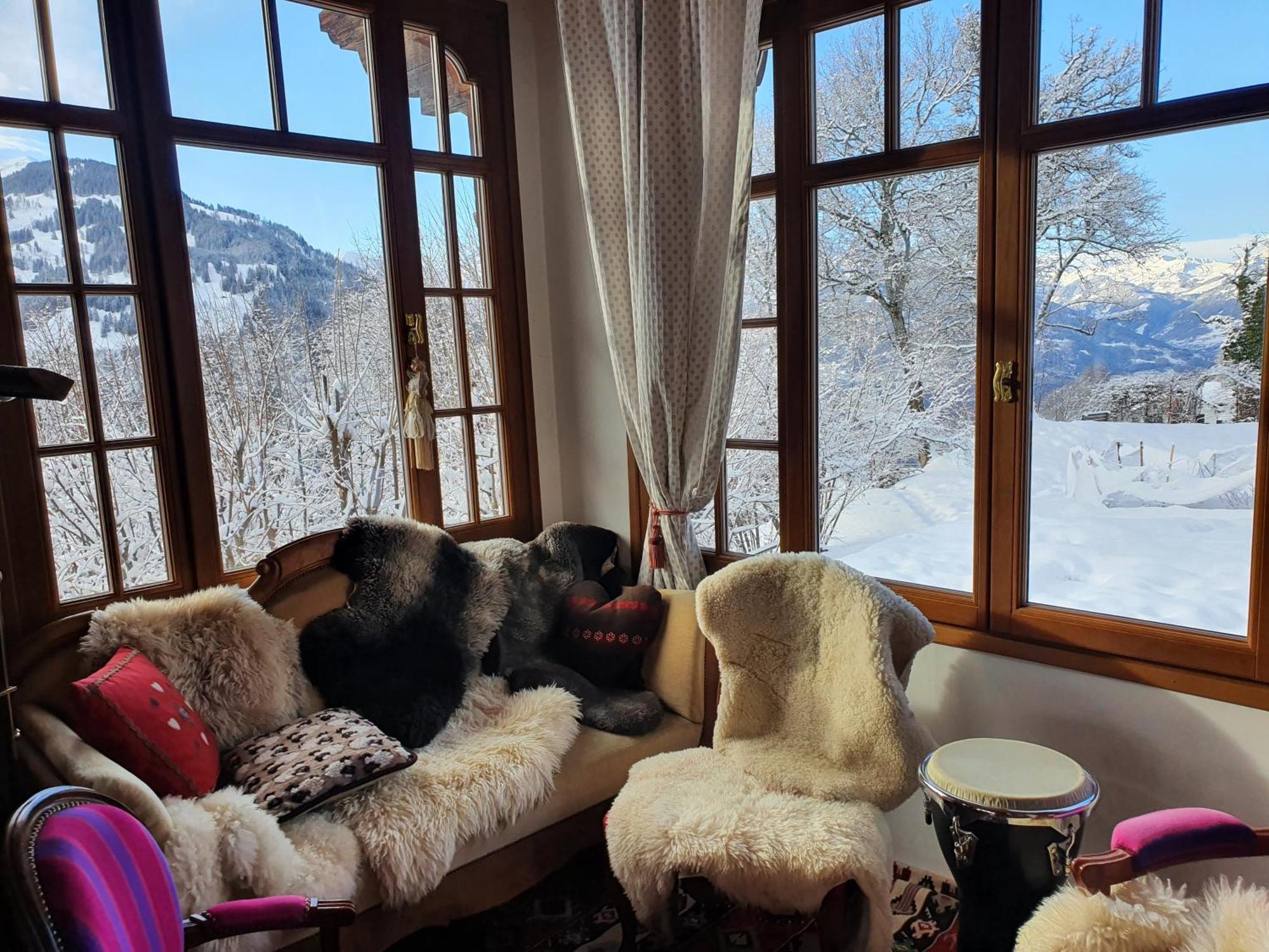 Magnifique Chalet Valérie 5 chambres à coucher&vue unique Gryon Extérieur photo